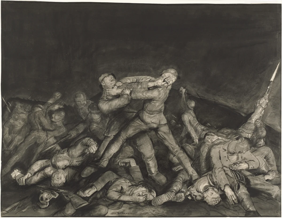 Ghost of Sergeant Pelly by George Bellows, drawing, 1918