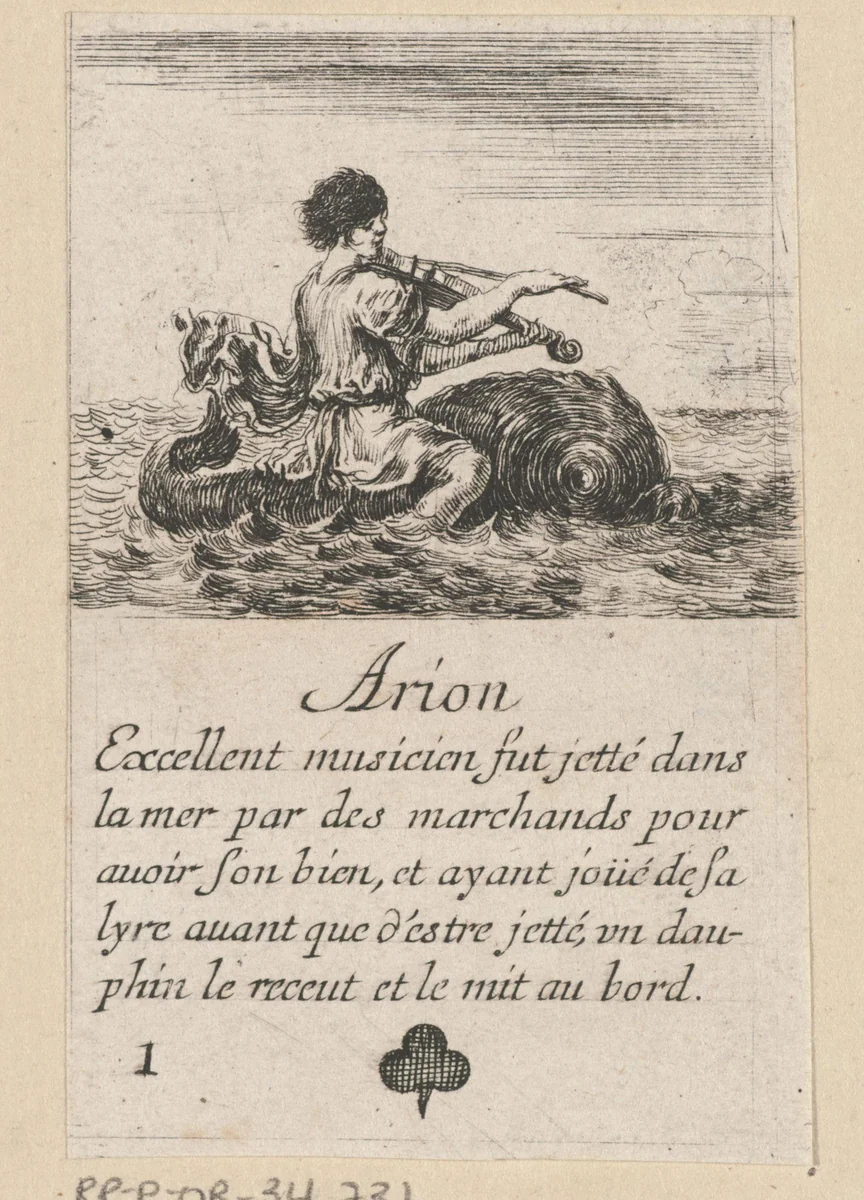 Klaveren één by Stefano della Bella, print, 1620-1664