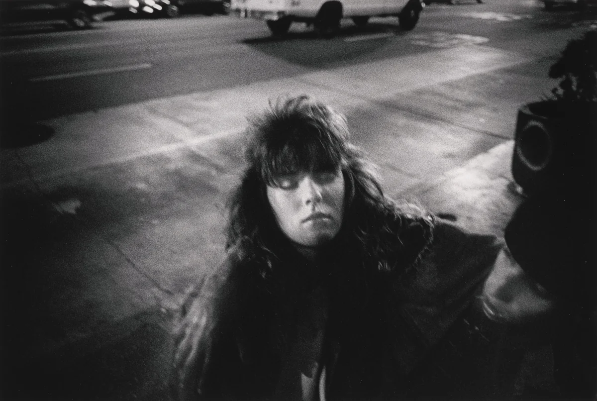 Jersey Lu Blacked Out by Jim Goldberg, photograph, 1988