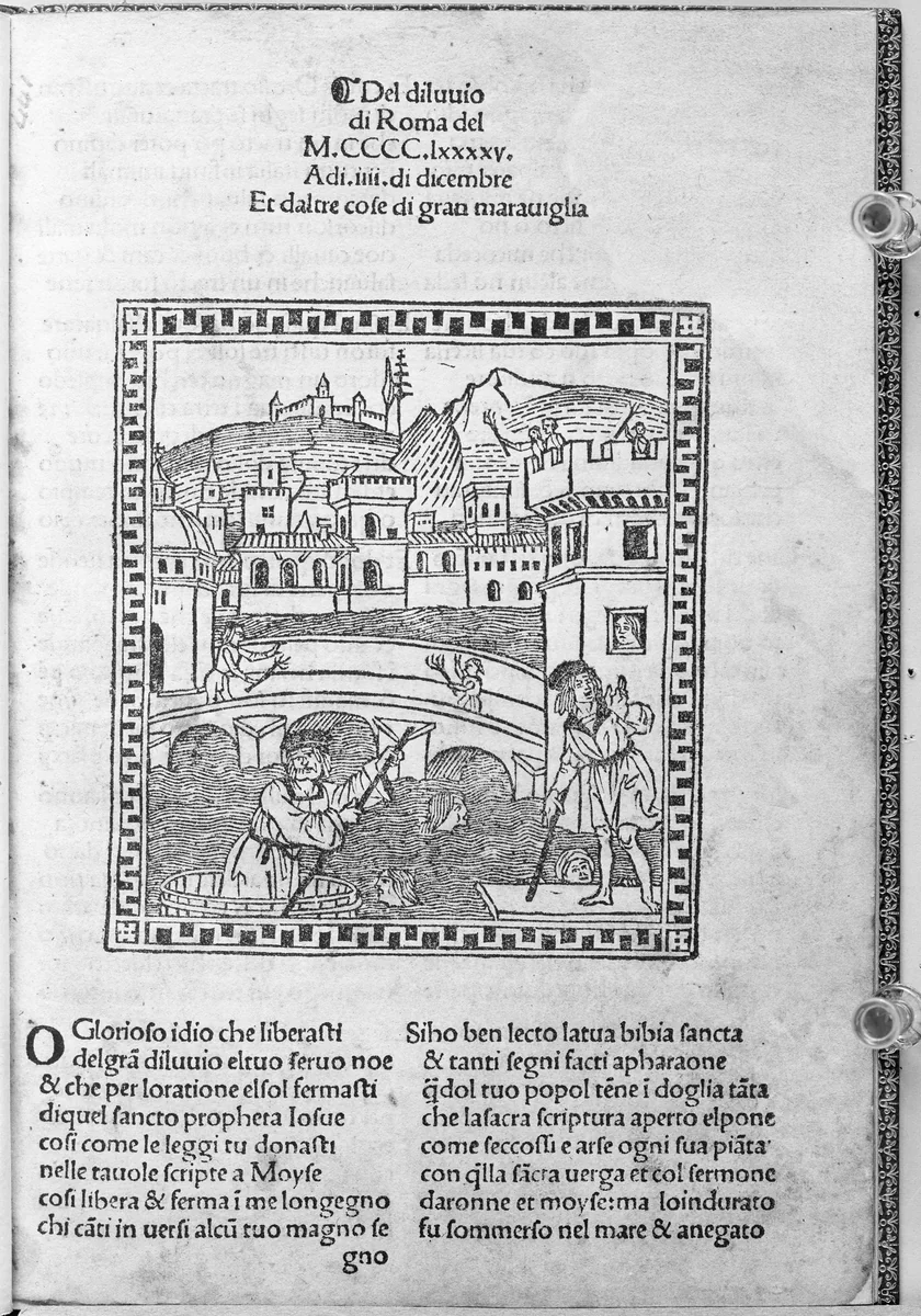 Del Diluvio di Roma by Giuliano Dati, book, 1495