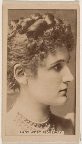 Lady West Ridgeway, from the Actresses series (N245) issued by Kinney Brothers to promote Sweet Caporal Cigarettes by Kinney Brothers Tobacco Company, photograph, 1890