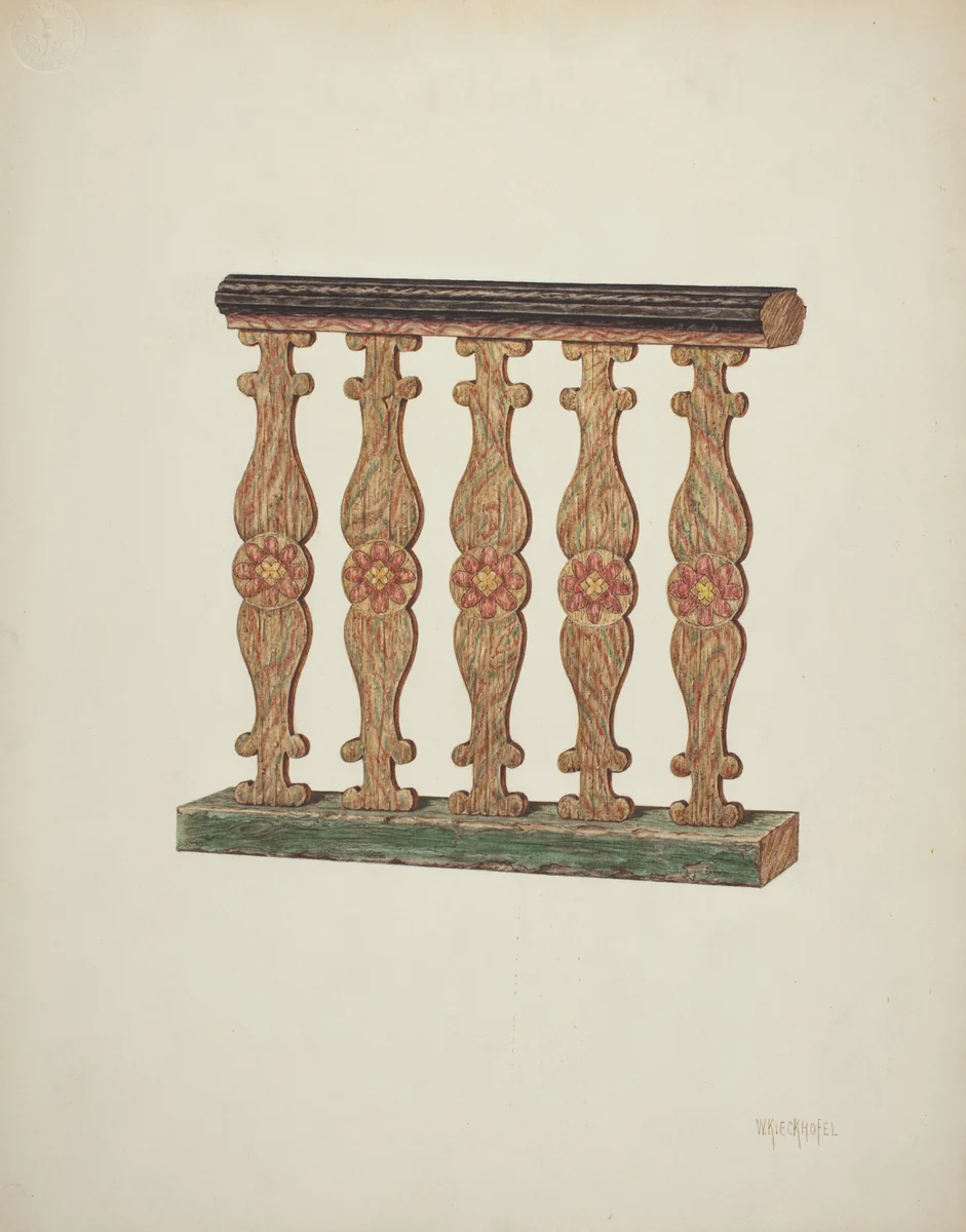 Choir Rail by William Kieckhofel, index of american design, 1939