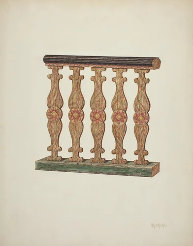 Choir Rail by William Kieckhofel, index of american design, 1939