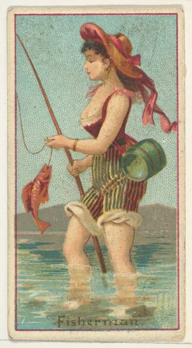 Fisherman, from the Occupations of Women series (N502) for Frishmuth's Tobacco Company by Frishmuth's Tobacco Company, print, 1889