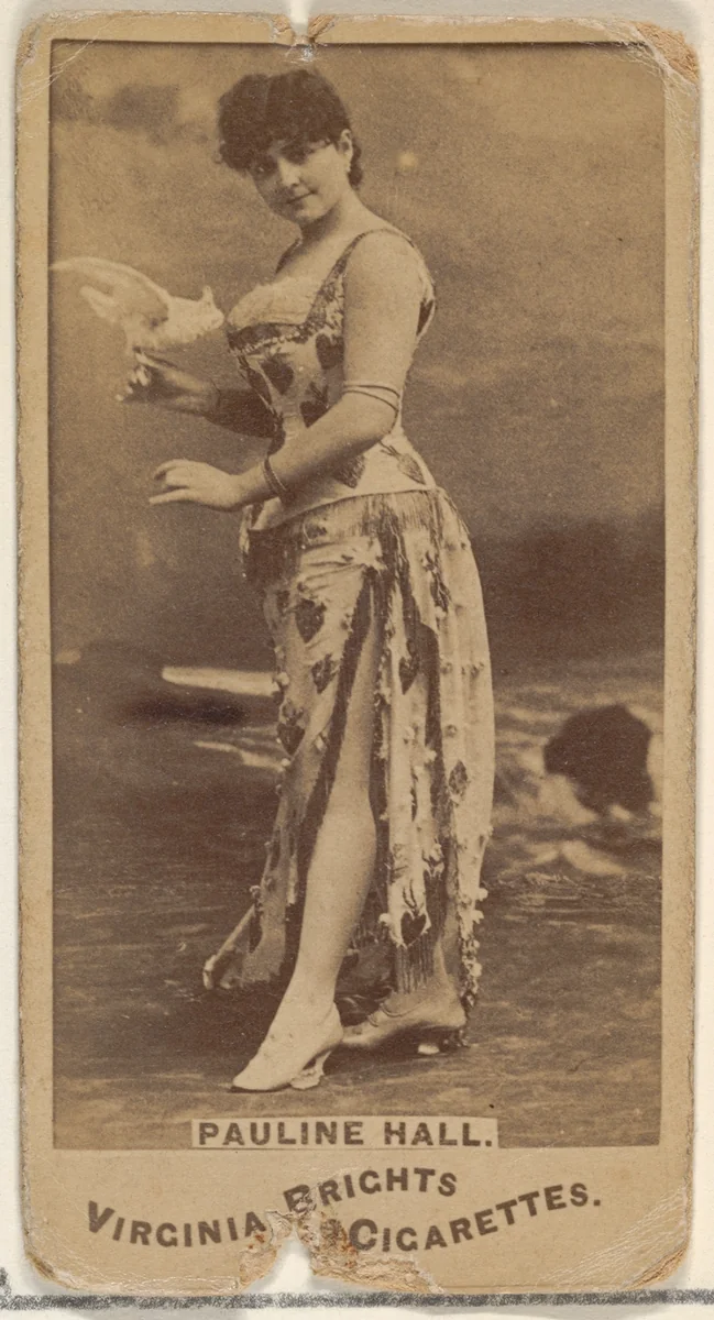 Pauline Hall, from the Actors and Actresses series (N45, Type 1) for Virginia Brights Cigarettes by Allen & Ginter, photograph, 1885-1891