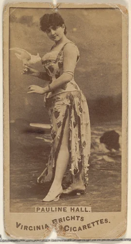 Pauline Hall, from the Actors and Actresses series (N45, Type 1) for Virginia Brights Cigarettes by Allen & Ginter, photograph, 1885-1891