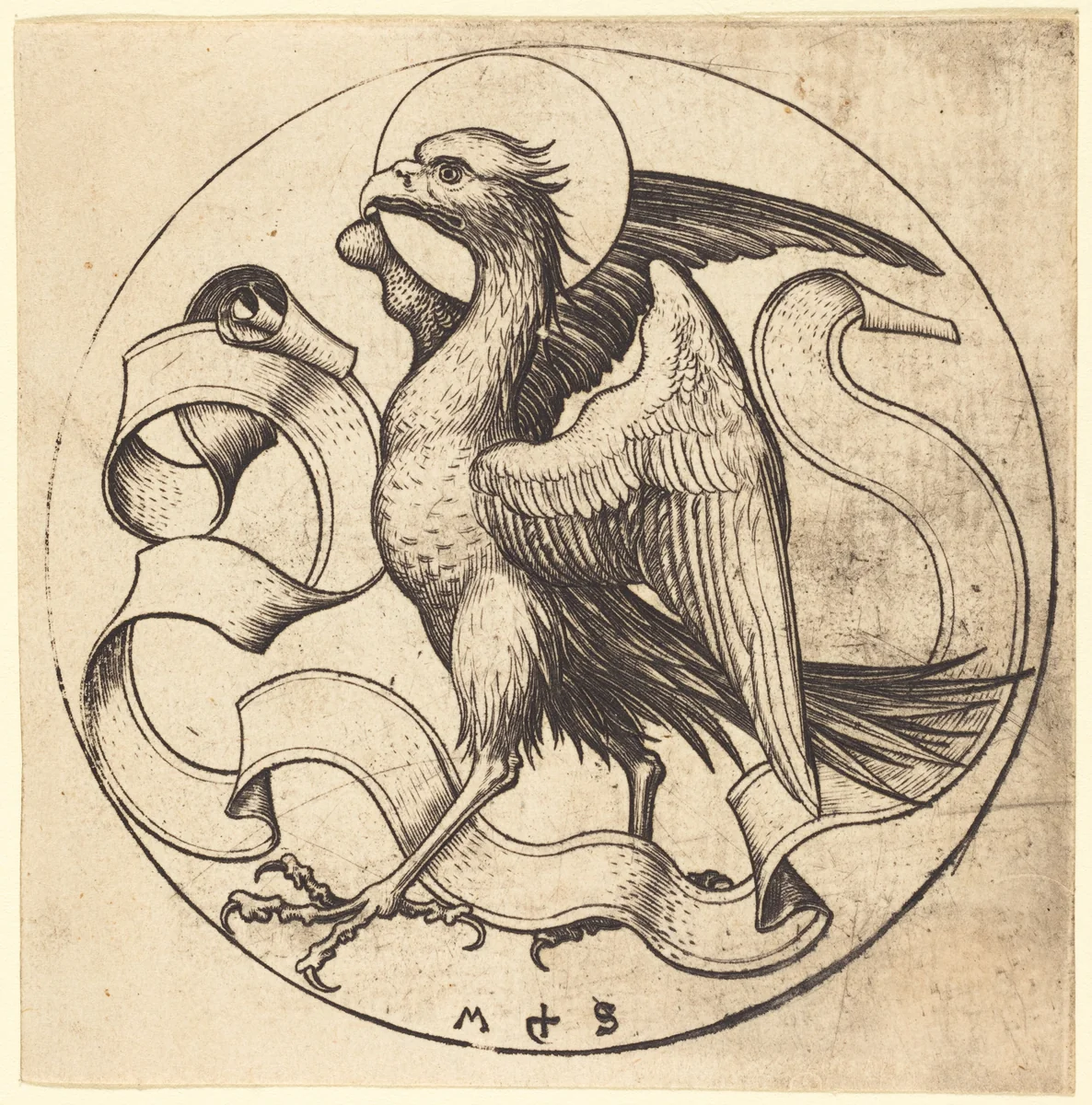 The Eagle of Saint John by Martin Schongauer, print, 1490