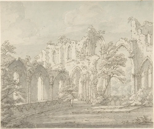 Fountains Abbey, Yorkshire by Thomas Sunderland, drawing, 1760-1828