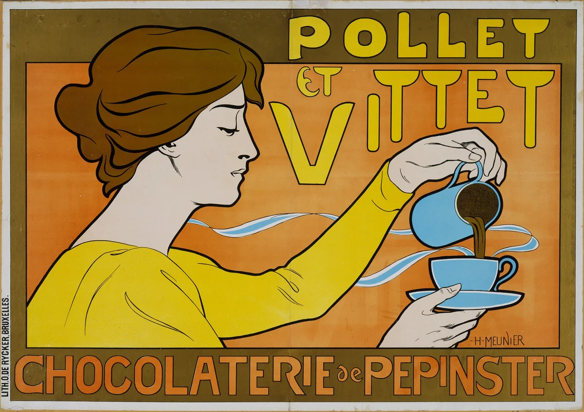 Pollet et Vittet, Chocolaterie de Pepinster by Henri Meunier, design, 1896