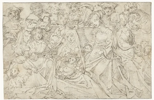 Heilige maagschap by anonymous, drawing, 1540