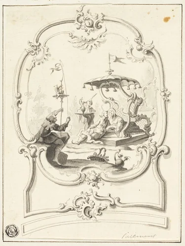 Chinoiserie by Jean Baptiste Pillement, drawing, 1748-1808