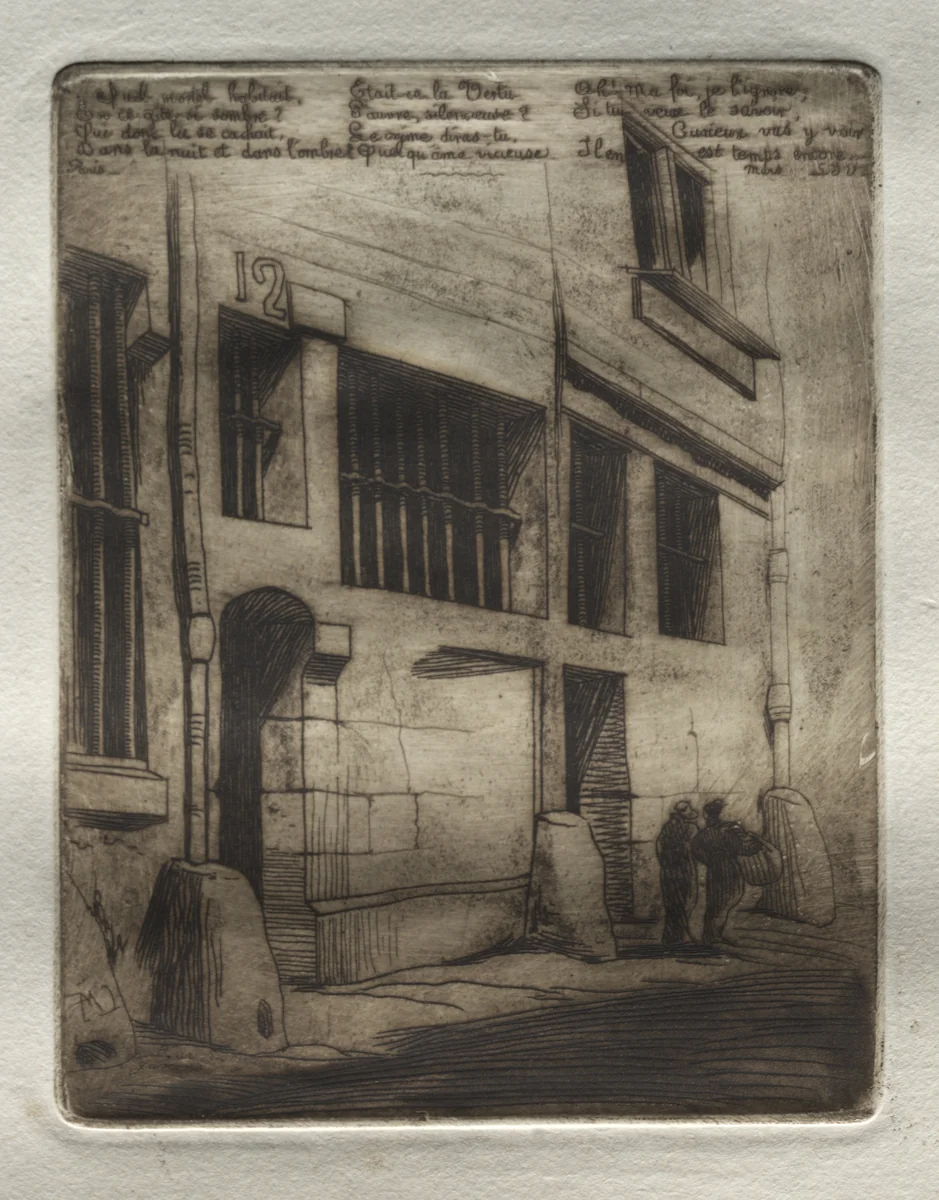 La Rue des Mauvais Garçons by Edmond Gosselin, print, 1853-1881