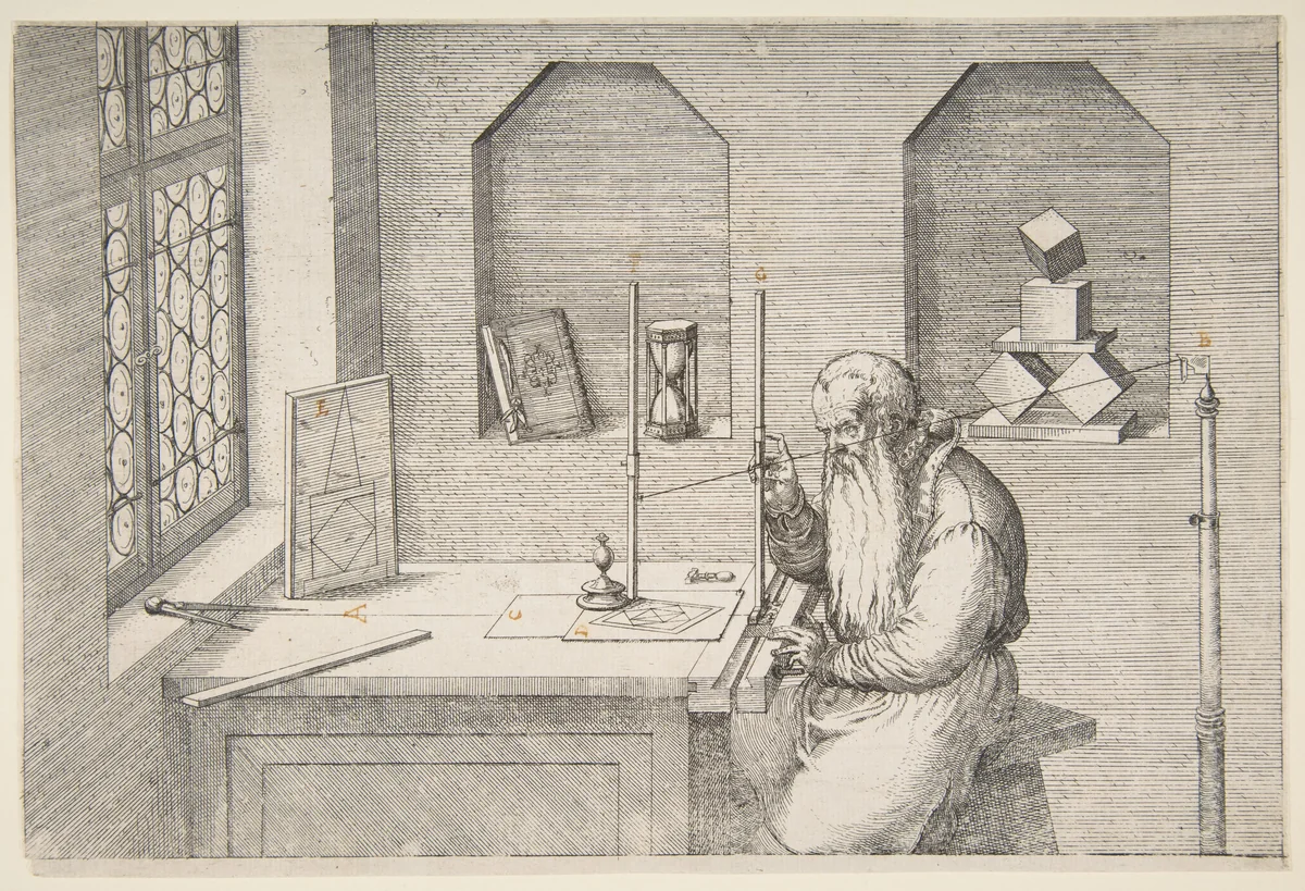 Wenzel Jamnitzer by Jost Amman, print, 1500-1590