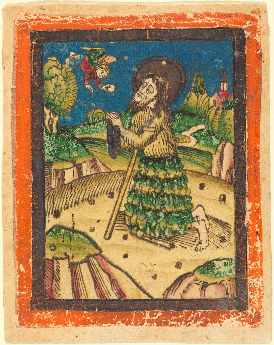 Saint Onuphrius by German 15th Century, print, 1480