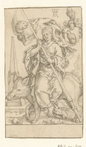 Onmatigheid by Heinrich Aldegrever, drawing, 1551