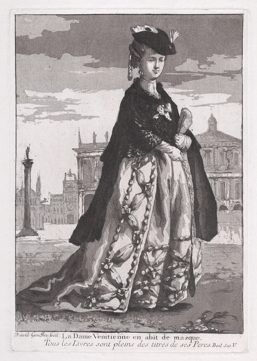 The Venetian Woman, from "Divers Portraits" by Giovanni David, print, 1775