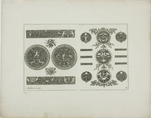 Plate Eight, from Book of Ornament by Simon Gribelin, print, 1704