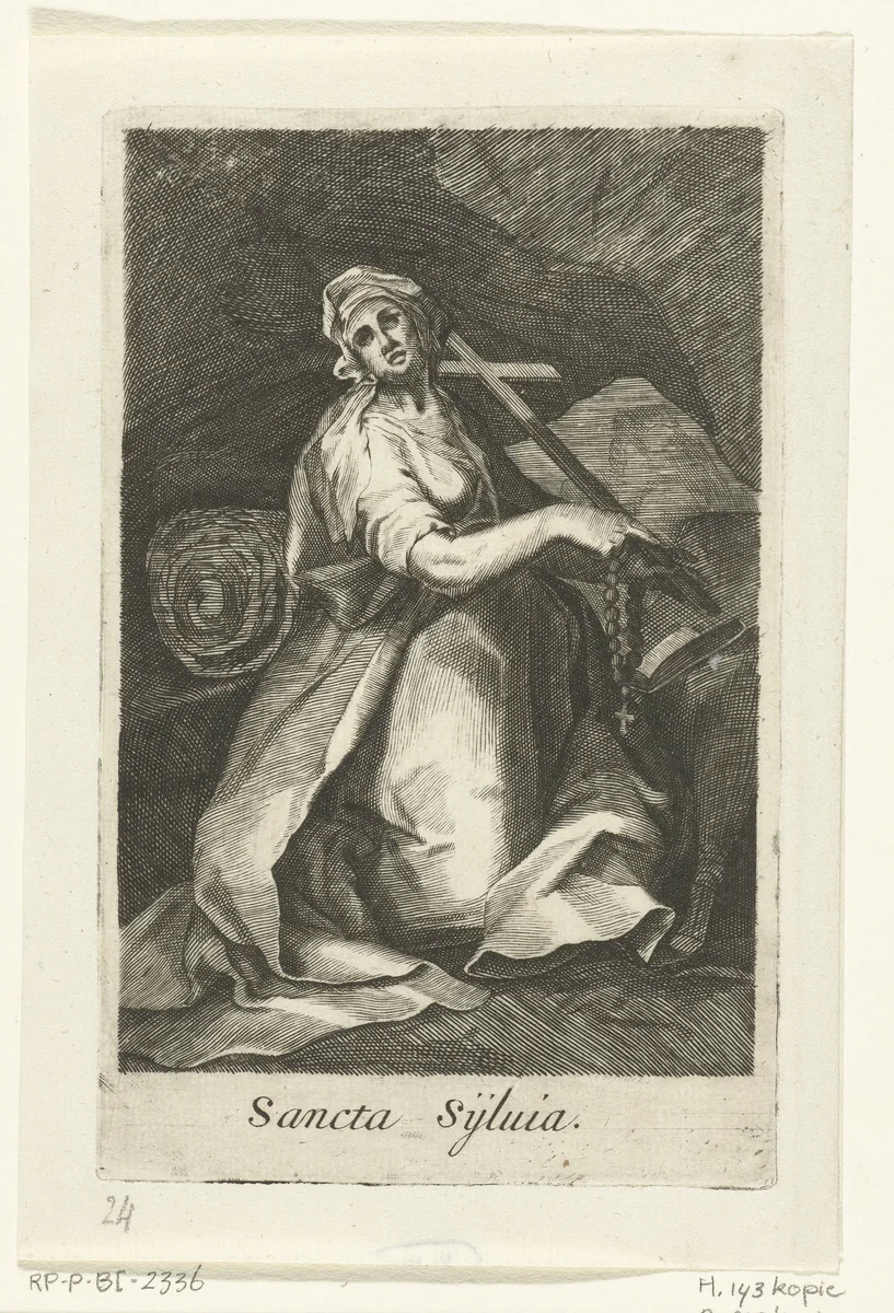 Heilige Silvia Rufina by anonymous, print, 1590-1662