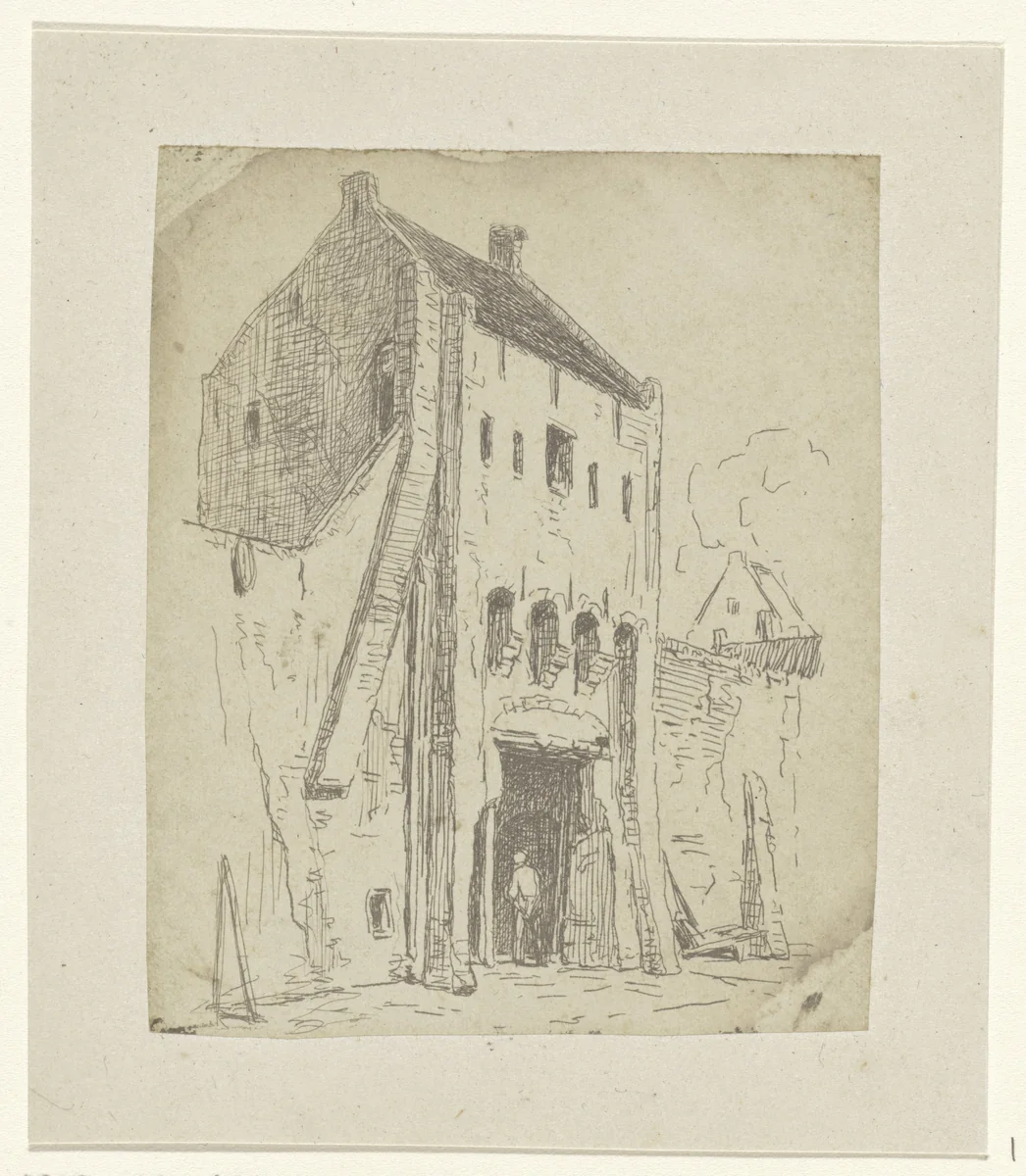 Steigerpoort te Leerdam by Jan Weissenbruch, photograph, 1837-1880
