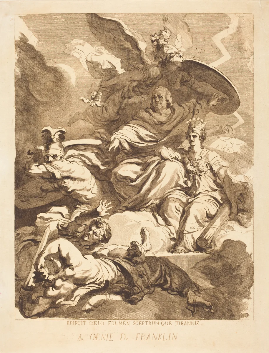 The Genius of Franklin (Au Génie de Franklin) by Marguerite Gérard
Jean Honoré Fragonard, print, 1778