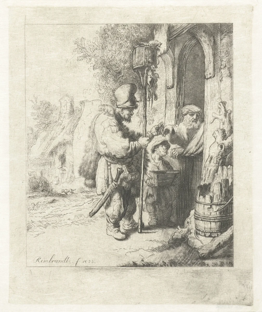 The rat catcher by anonymous, print, 1632
