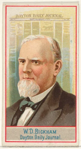 W.D. Bickham, Dayton Daily Journal, from the American Editors series (N1) for Allen & Ginter Cigarettes Brands by Allen & Ginter, print, 1887