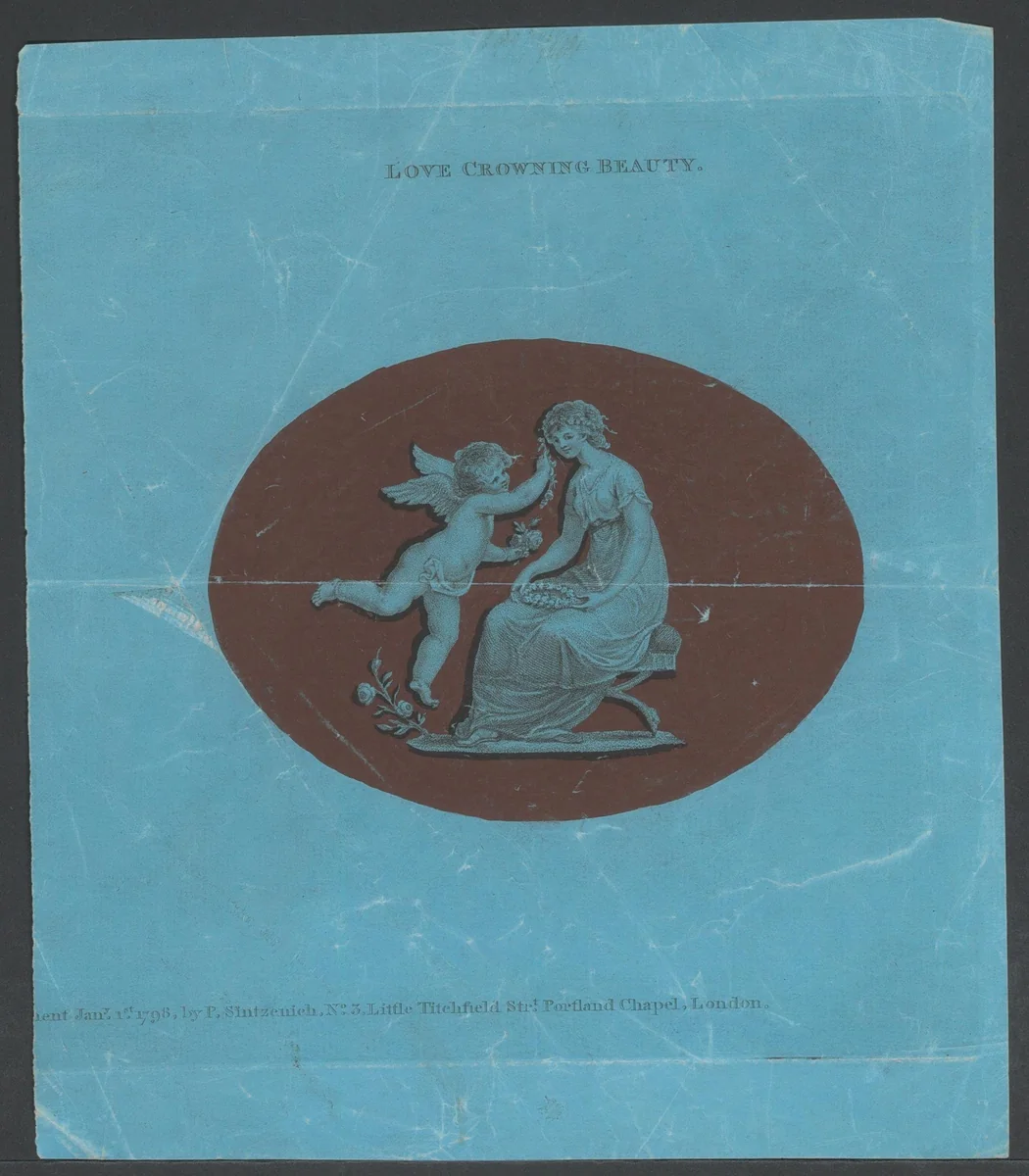 Liefde kroont Schoonheid by anonymous, print, 1798