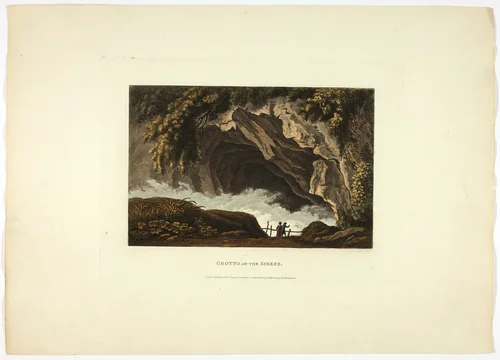 Grotto of the Sirens, plate thirty from the Ruins of Rome by M. Dubourg, print, 1798