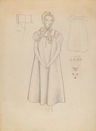 Nightgown and Cap by Melita Hofmann, index of american design, 1935-1942
