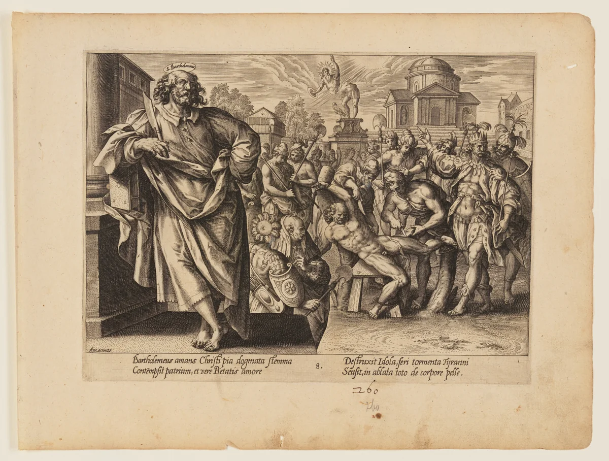 The Martyrdom of St Bartholomew, from The Martyrdom of Christ and the Apostles by Hendrick Goltzius, print, 1573-1583