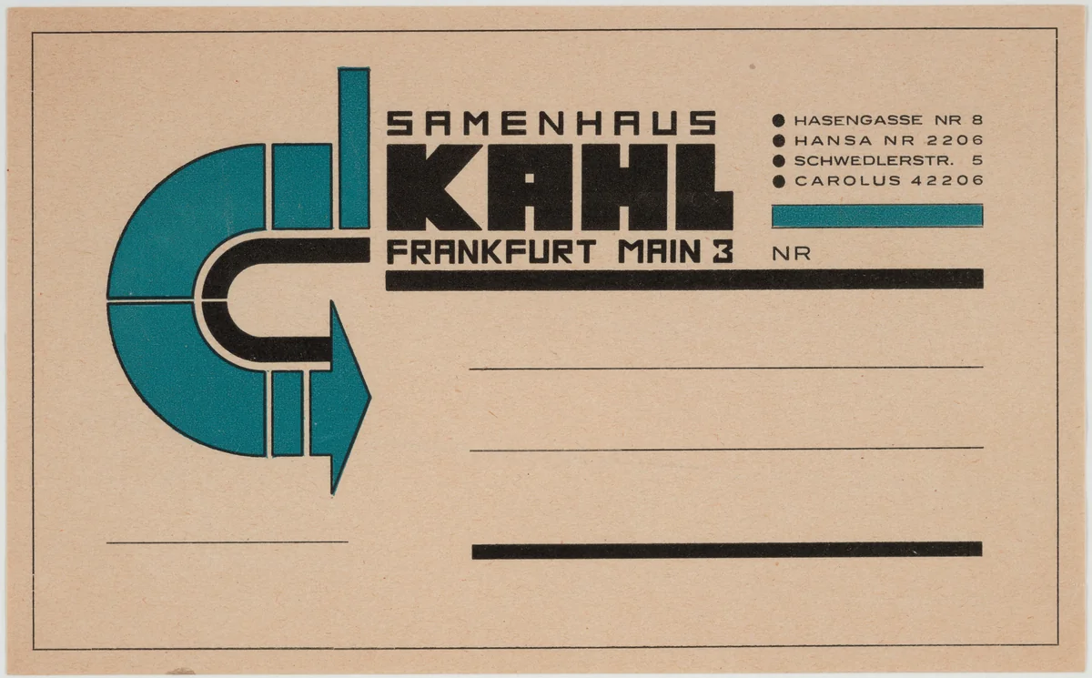 Samenhaus Kahl by Robert Michel, design, 1924
