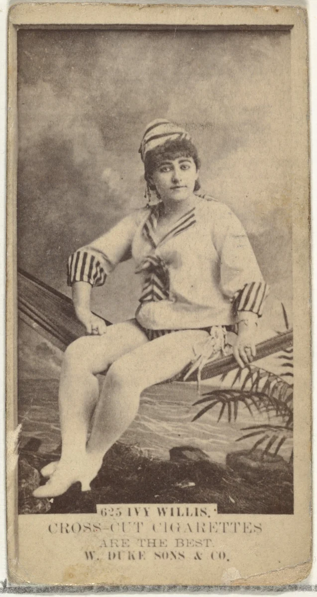 Card Number 625, Ivy Willis, from the Actors and Actresses series (N145-3) issued by Duke Sons & Co. to promote Cross Cut Cigarettes by W. Duke, Sons & Co., photograph, 1880-1889