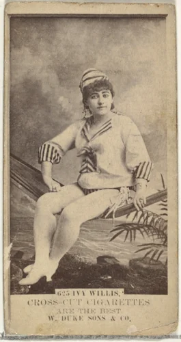 Card Number 625, Ivy Willis, from the Actors and Actresses series (N145-3) issued by Duke Sons & Co. to promote Cross Cut Cigarettes by W. Duke, Sons & Co., photograph, 1880-1889