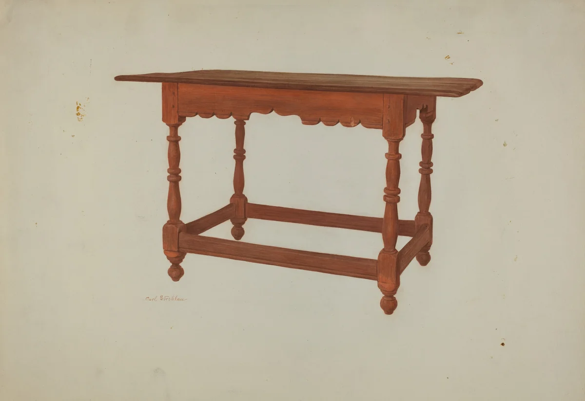 Pa. German Table by Carl Strehlau, index of american design, 1941