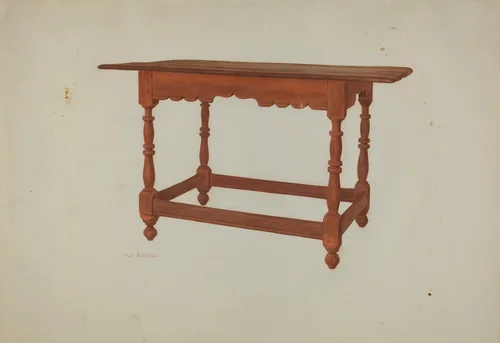 Pa. German Table by Carl Strehlau, index of american design, 1941