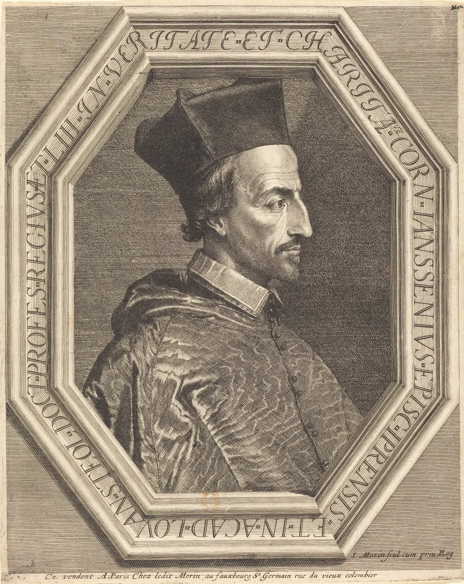Corneille Jansenius, Bishop of Ypres by Jean Morin, print, 1600-1650