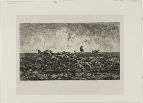 The Shower by Charles-François Daubigny, print, 1846-1856