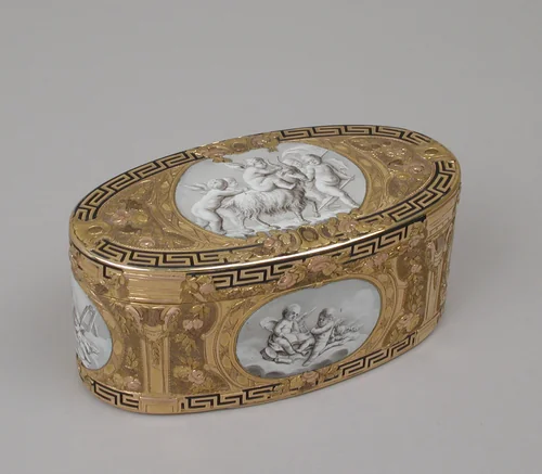 Snuffbox by A. P. C., metalwork, 1765-1780