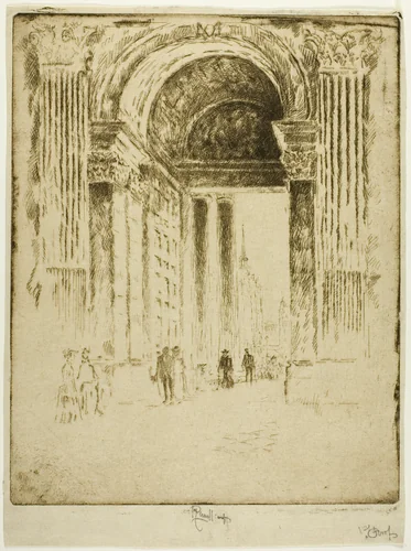 West Door, St. Paul's by Joseph Pennell, print, 1903