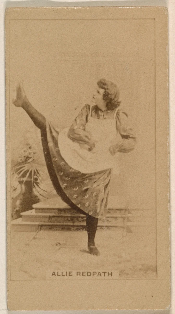 Allie Redpath, from the Actresses series (N245) issued by Kinney Brothers to promote Sweet Caporal Cigarettes by Kinney Brothers Tobacco Company, photograph, 1890