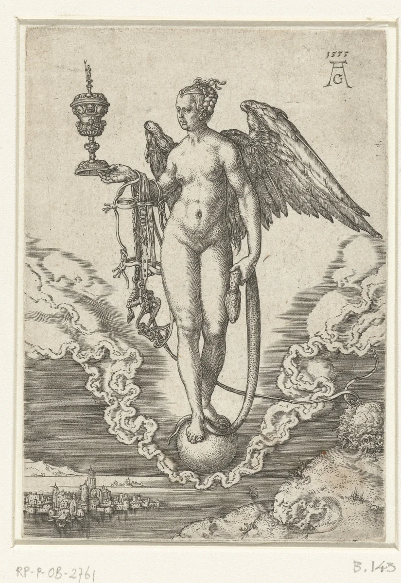 Fortuna by Unknown, print, 1555