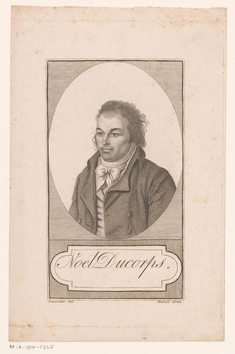 Portret van Noël Ducorps by anonymous, print, 1804