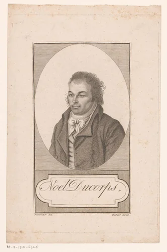 Portret van Noël Ducorps by anonymous, print, 1804