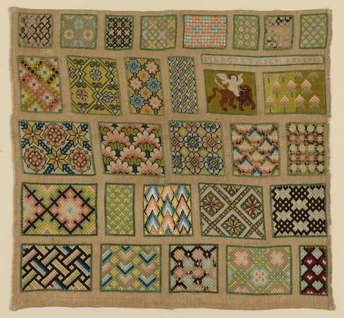 Sampler by Margreta Bem, textile, 1713