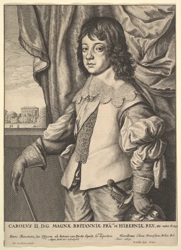Charles II by Wenceslaus Hollar, print, 1649