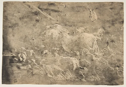 Noah and the animals entering the ark by Giovanni Benedetto Castiglione, print, 1650-1655