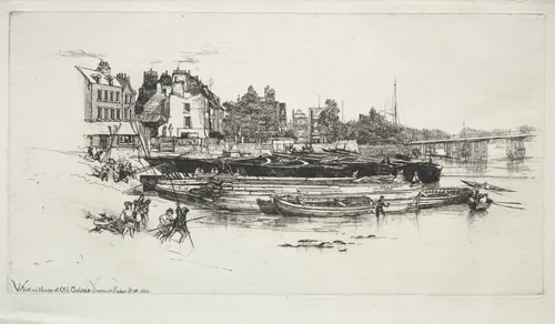 Whistler's House, Old Chelsea by Francis Seymour-Haden, print, 1863
