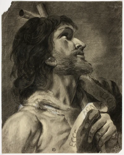 Saint John the Baptist by Giovanni Battista Piazzetta, drawing, 1800-1899