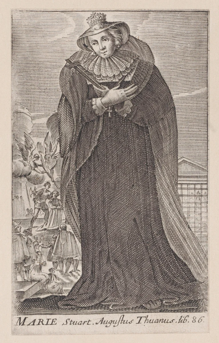 Mary, Queen of Scots by Claude Vignon, print, 1647-1699