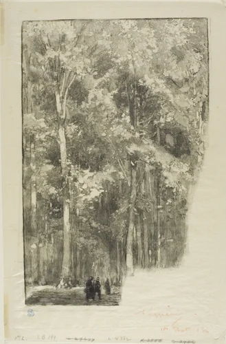 Morning, Crossroads of the Forts de Marlotte by Louis Auguste Lepère, print, 1889